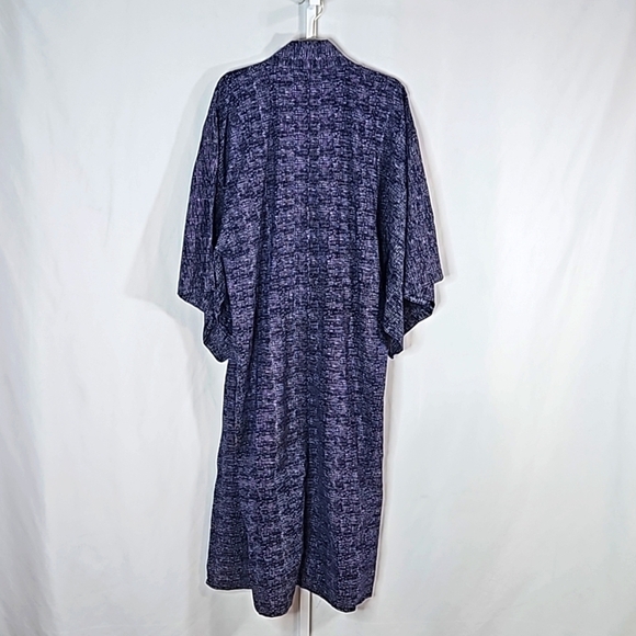 Japanese Navy Blue Kimono One Size - Picture 7 of 7